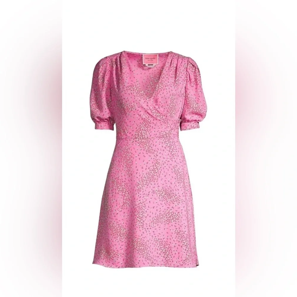 Kate Spade Meadow Floral Wrap Dress Pink Size 6 NWOT